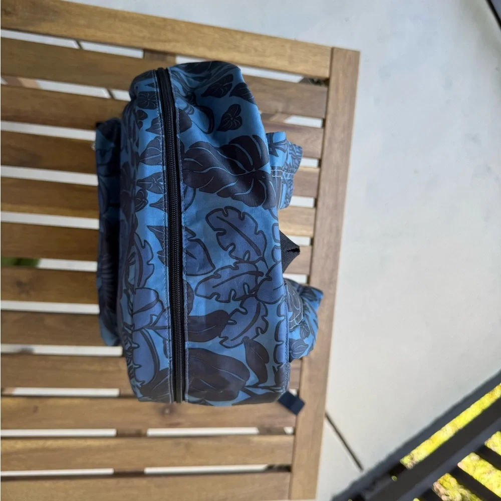 Lesportsac Blue and Black Leaf Backpack - Picture 9 of 9